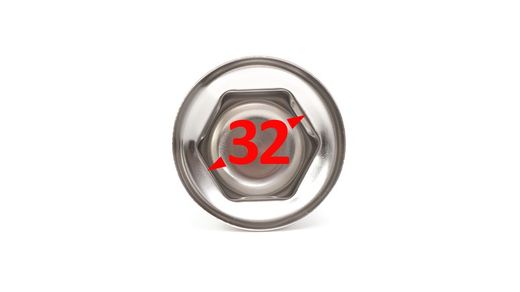 Wheel nut cover 32 mm stainless steel