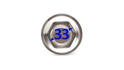 Wheel nut cover 33 mm stainless steel