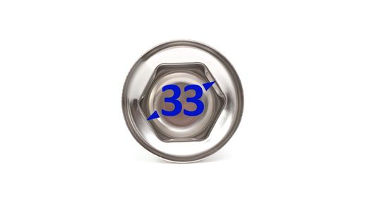 Wheel nut cover 33 mm stainless steel