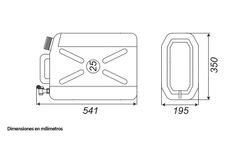 Torneira plástica de tanque de água retangular de 20 litros sem suporte de metal