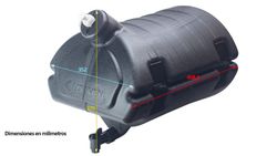 Depósito de água de 30 litros com saboneteira preta