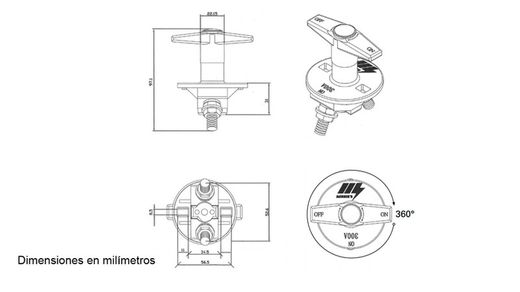 Battery disconnector 1 pole 300A