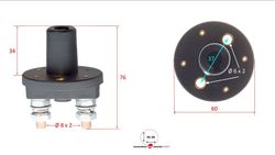 Seccionador monopolar 12/24V com chave extraível Nautica