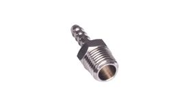 Bocal macho em latão niquelado 1/4 bico gás 6 mm