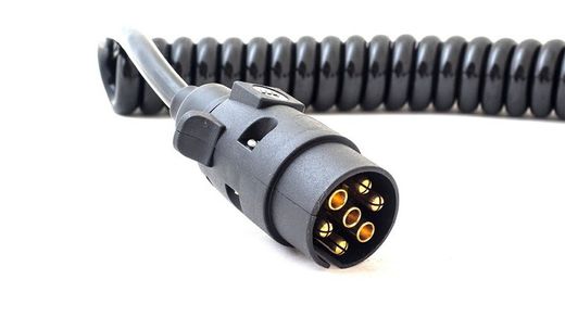 Bobina elettrica a spirale 12V 4,5m femmina/maschio