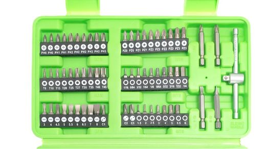 Caixa para bits e copos 130 peças