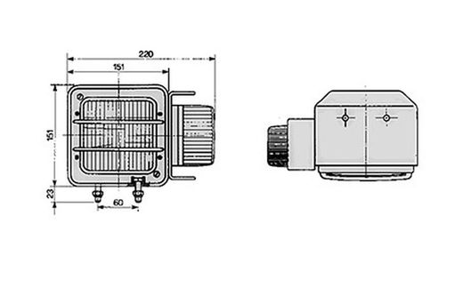 Farol de halogéneo de sinal de mudança de direção COBO à direita