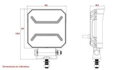 Luz de trabalho 10 Leds + 2 tiras de LED de posição branca Truck Led