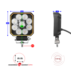 Phare de travail à 9 LED 1133 lm pour camion