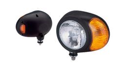 Faro halogeno carretera ovalo y intermitente ambar izquierdo (lado conductor) COBO