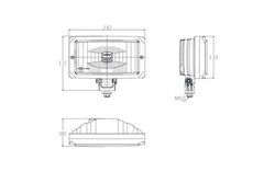 Rectangular long-range headlight with position light