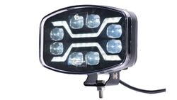 Long range LED headlight + position light + amber flash