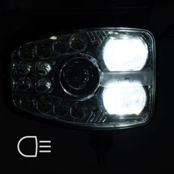 Farol direito 12/24 V totalmente em LED (lado do passageiro)