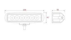 Luz de trabalho 24w ip67 eco led