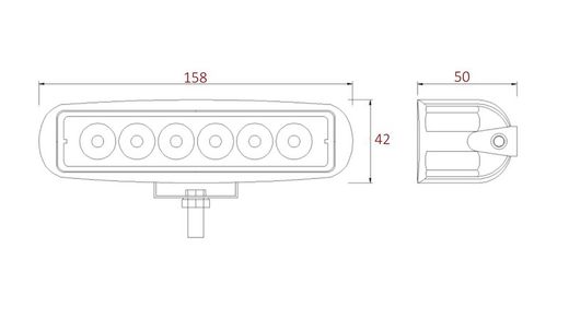 Luz de trabalho 24w ip67 eco led