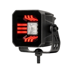Foco de marcha atrás homologado + luz ámbar y roja full Led