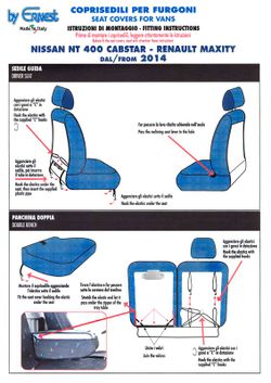 Capas de assento cinza Cabstar/NT400, Maxity desde 2014