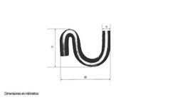 Gancho en forma de " S  " de varilla de hierro Ø 11 mm