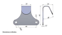 Corda elastica con gancio in metallo a forma di cuore e trifoglio