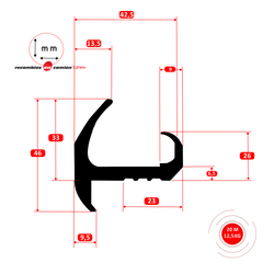 Rubber seal around shipping container door
