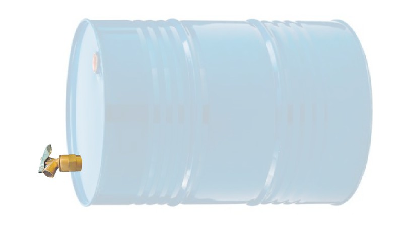 Raccords de tuyau du robinet de robinet de vidange du réservoir d'huile  200L 90 degrés 2 feuilles 32mm