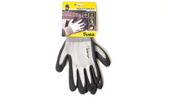 Guanto tecnico in filo continuo di cotone/elastan con palmo rivestito in nitrile sabbia taglia 9 Juba