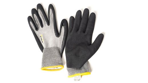 Guanto tecnico in filo continuo di cotone/elastan con palmo rivestito in nitrile sabbia taglia 9 Juba