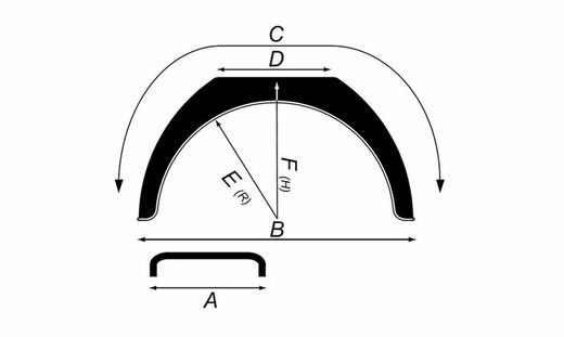 garde-boue arrière 450 à base plate