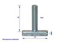 Trilho aeronáutico M10 de encaixe macho deslizante