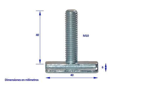 Trilho aeronáutico M10 de encaixe macho deslizante