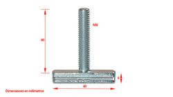 Sliding male fitting M8 aeronautical rail