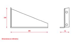 Conjunto de suportes em aço para depósito de água de 30 litros