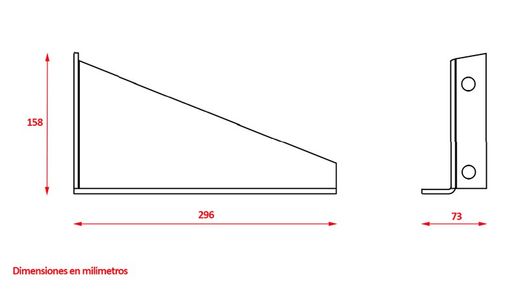 Conjunto de suportes em aço para depósito de água de 30 litros