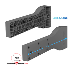 Juego de soportes horizontales 520 para cajones de plástico Bawer serie E0