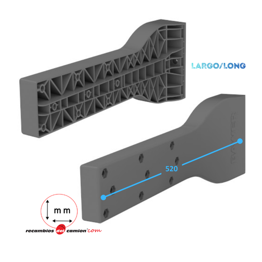 Juego de soportes horizontales 520 para cajones de plástico Bawer serie E0