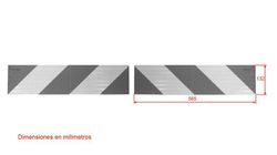 Kit 2 aluminum plates oblique bands regulation 70