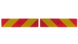 Kit 2 aluminum plates oblique bands regulation 70