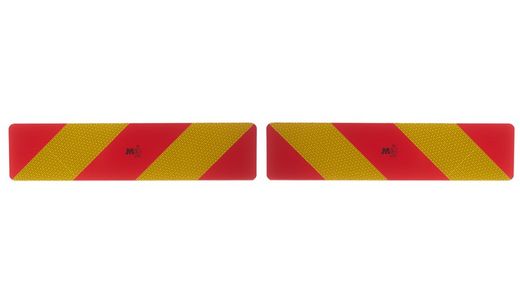 Kit 2 aluminum plates oblique bands regulation 70