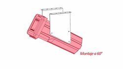 Support kit 30°/60° Sliden fire extinguisher box