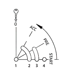 Keya 470008 preheating and starting ignition key