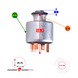 Keya 470008 preheating and starting ignition key