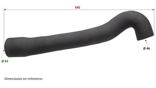 Rubber intake hose Nissan Atleon and Cabstar