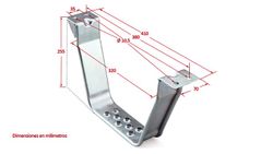 Fixed galvanized bracket 255 to be screwed under the floor