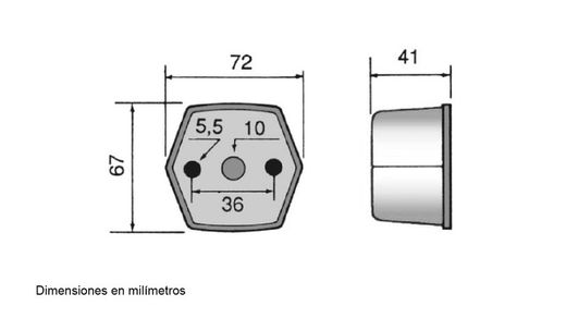 Weißes Umrisslicht-Frontlicht mit Rinder-Flachbodenreflektor
