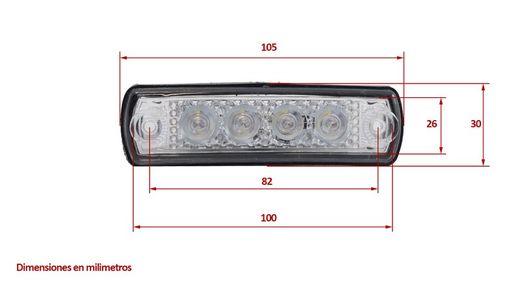 Cab upper gauge front light 4 Led's Man TGA-TGS-TGX