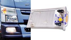 Fanale indicatore di direzione destro (lato passeggero) Mitsubishi Fuso Canter II del 2012