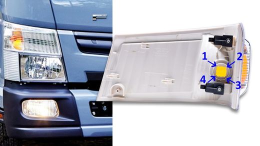 Fanale indicatore di direzione destro (lato passeggero) Mitsubishi Fuso Canter II del 2012