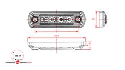 Posizione fari 4 LED bianchi LD675