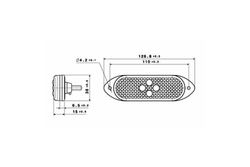 LED-Positionslicht vorne und weißer Vignal-Reflektor