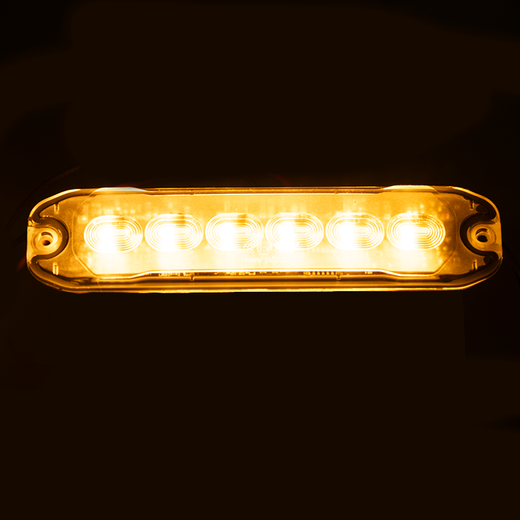Piloto destellante doble función 6 leds ámbar/6 leds color blanco 12/24 V